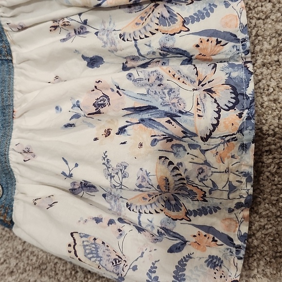 OshKosh Baby 12 mth overall dress with butterflies - Picture 2 of 5